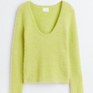 🆕 4XL H&M FUZZY LIME SWEATER 🆕